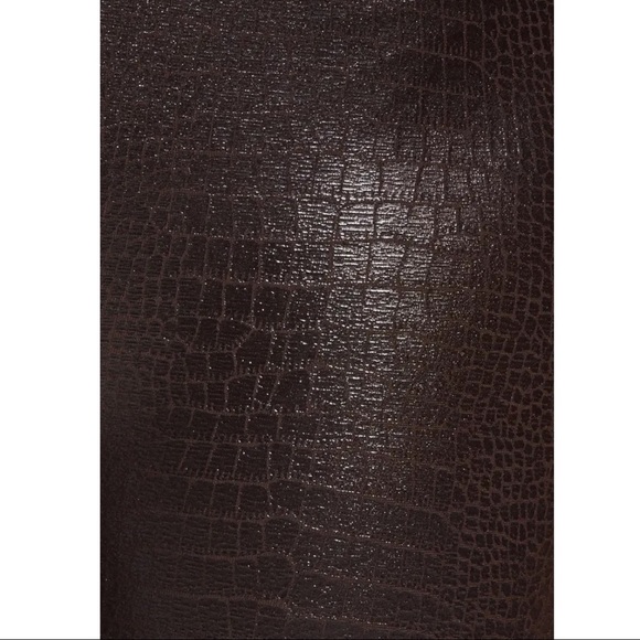 Spanx Faux Leather Croc Leggings in Color Shine - Picture 4 of 6